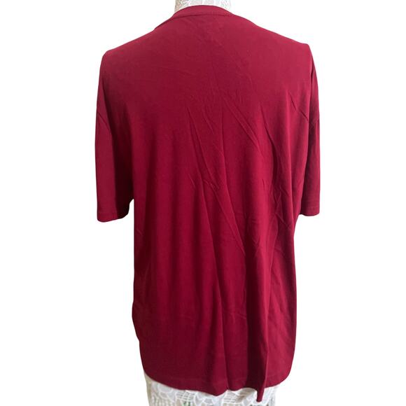 Banana Republic Red Premium Wash V Neck Tee - Womens XL EUC - Picture 3 of 6